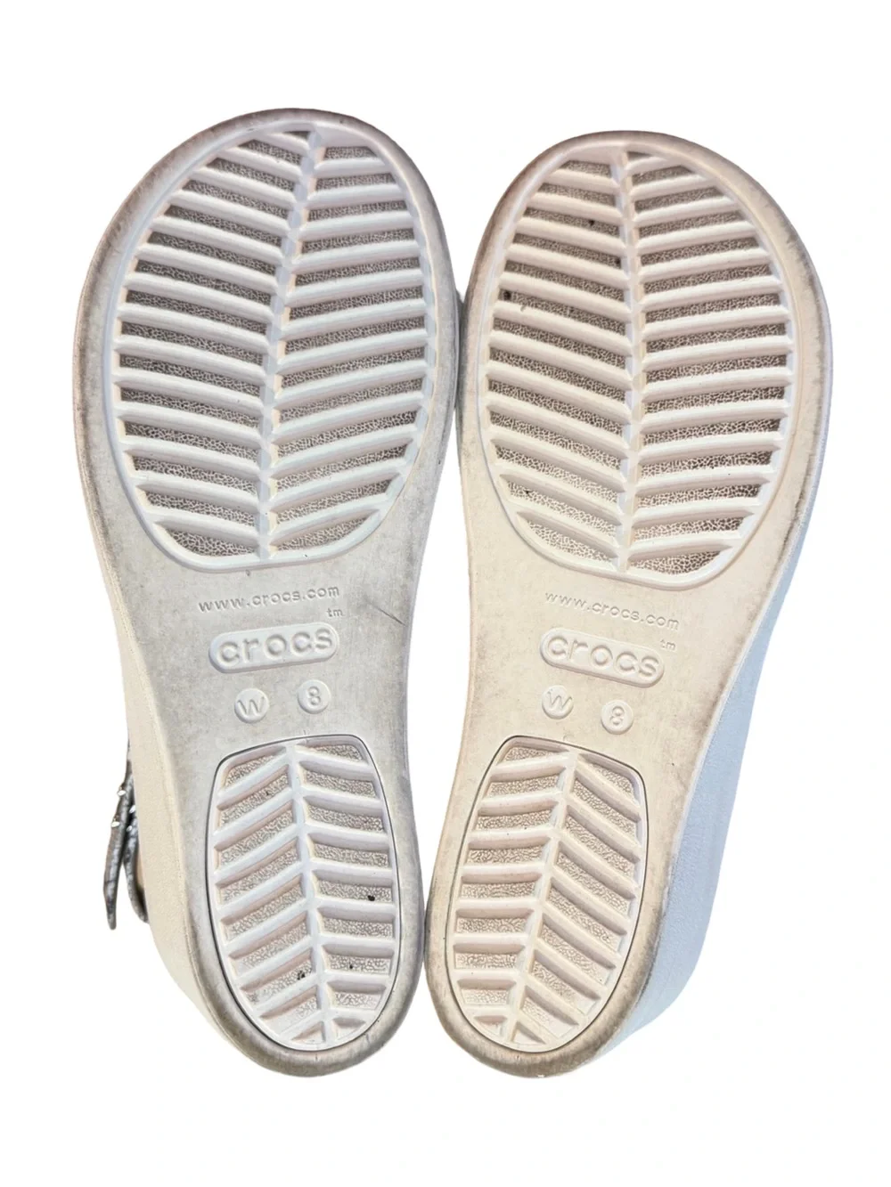 Crocs Brooklyn High Wedge Platform Sandals Grey Python Snakeskin Women’s Size 8